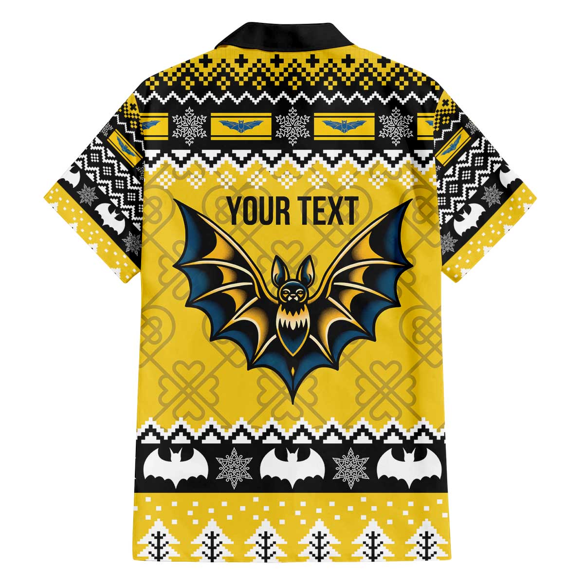 Personalized Brecknockshire Wales Christmas Family Matching Off The Shoulder Long Sleeve Dress and Hawaiian Shirt Welsh Celtic Bat Design - Wonder Print Shop