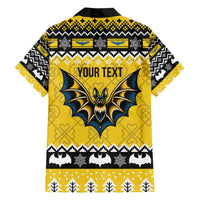 Personalized Brecknockshire Wales Christmas Family Matching Puletasi and Hawaiian Shirt Welsh Celtic Bat Design - Wonder Print Shop