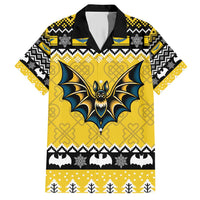 Personalized Brecknockshire Wales Christmas Family Matching Short Sleeve Bodycon Dress and Hawaiian Shirt Welsh Celtic Bat Design - Wonder Print Shop