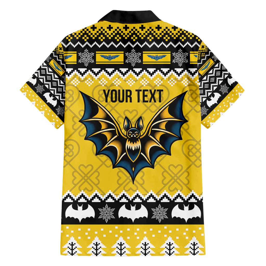 Personalized Brecknockshire Wales Christmas Family Matching Summer Maxi Dress and Hawaiian Shirt Welsh Celtic Bat Design - Wonder Print Shop