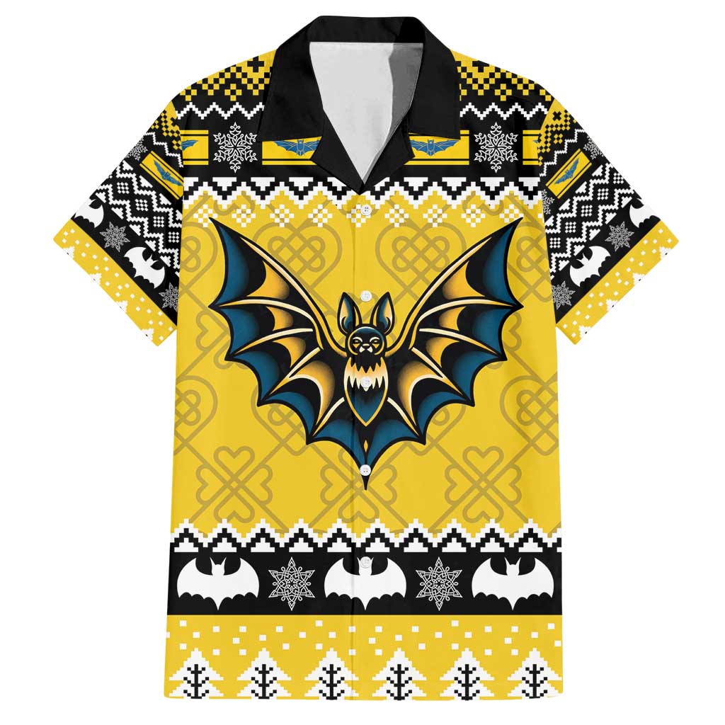 Personalized Brecknockshire Wales Christmas Family Matching Tank Maxi Dress and Hawaiian Shirt Welsh Celtic Bat Design - Wonder Print Shop