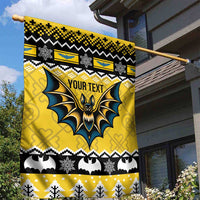 Personalized Brecknockshire Wales Christmas Garden Flag Welsh Celtic Bat Design - Wonder Print Shop