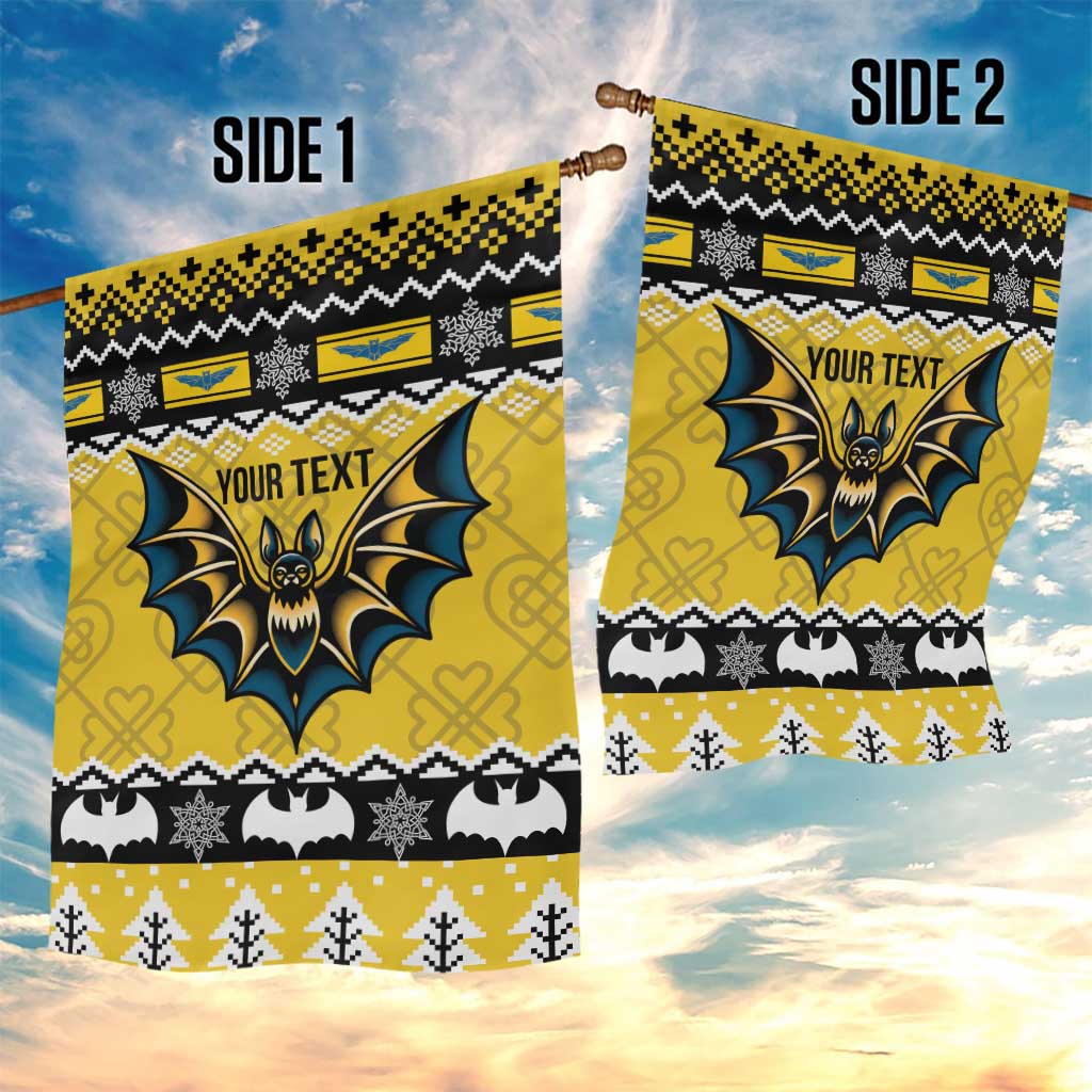 Personalized Brecknockshire Wales Christmas Garden Flag Welsh Celtic Bat Design - Wonder Print Shop