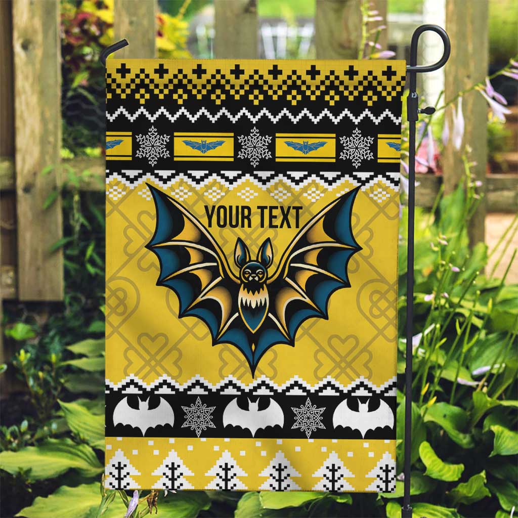 Personalized Brecknockshire Wales Christmas Garden Flag Welsh Celtic Bat Design - Wonder Print Shop