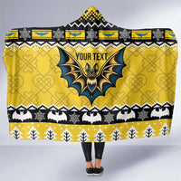 Personalized Brecknockshire Wales Christmas Hooded Blanket Welsh Celtic Bat Design - Wonder Print Shop