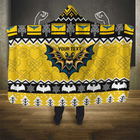 Personalized Brecknockshire Wales Christmas Hooded Blanket Welsh Celtic Bat Design - Wonder Print Shop