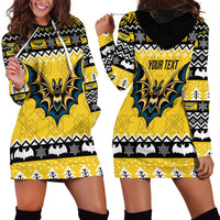 Personalized Brecknockshire Wales Christmas Hoodie Dress Welsh Celtic Bat Design - Wonder Print Shop