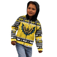 Personalized Brecknockshire Wales Christmas Kid Hoodie Welsh Celtic Bat Design - Wonder Print Shop