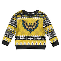 Personalized Brecknockshire Wales Christmas Kid Ugly Christmas Sweater Welsh Celtic Bat Design - Wonder Print Shop