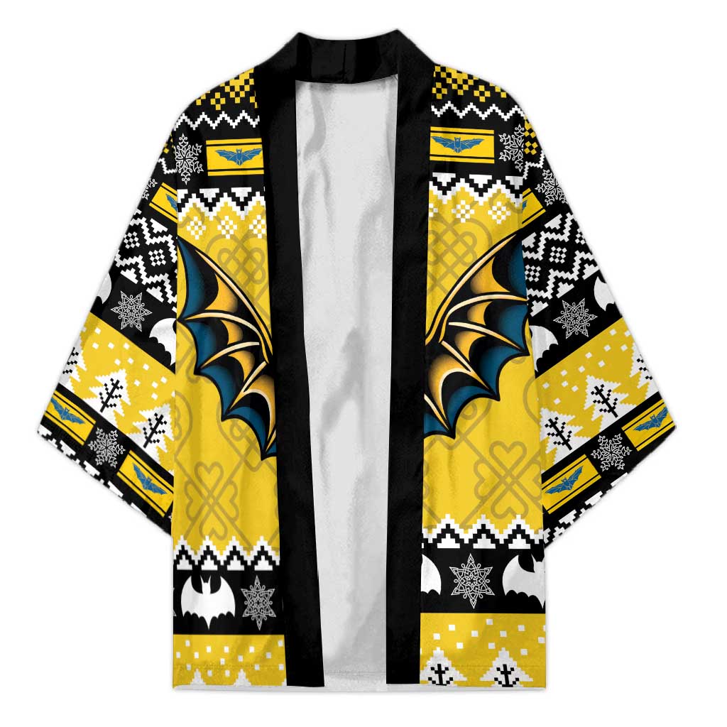 Personalized Brecknockshire Wales Christmas Kimono Welsh Celtic Bat Design - Wonder Print Shop