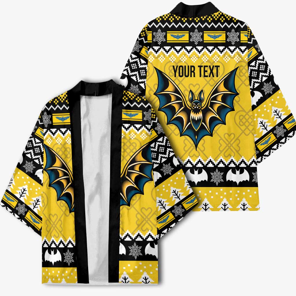 Personalized Brecknockshire Wales Christmas Kimono Welsh Celtic Bat Design - Wonder Print Shop