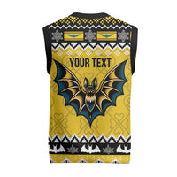 Personalized Brecknockshire Wales Christmas Knitted V-Neck Vest Welsh Celtic Bat Design - Wonder Print Shop