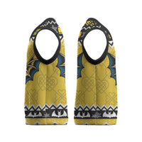 Personalized Brecknockshire Wales Christmas Knitted V-Neck Vest Welsh Celtic Bat Design - Wonder Print Shop