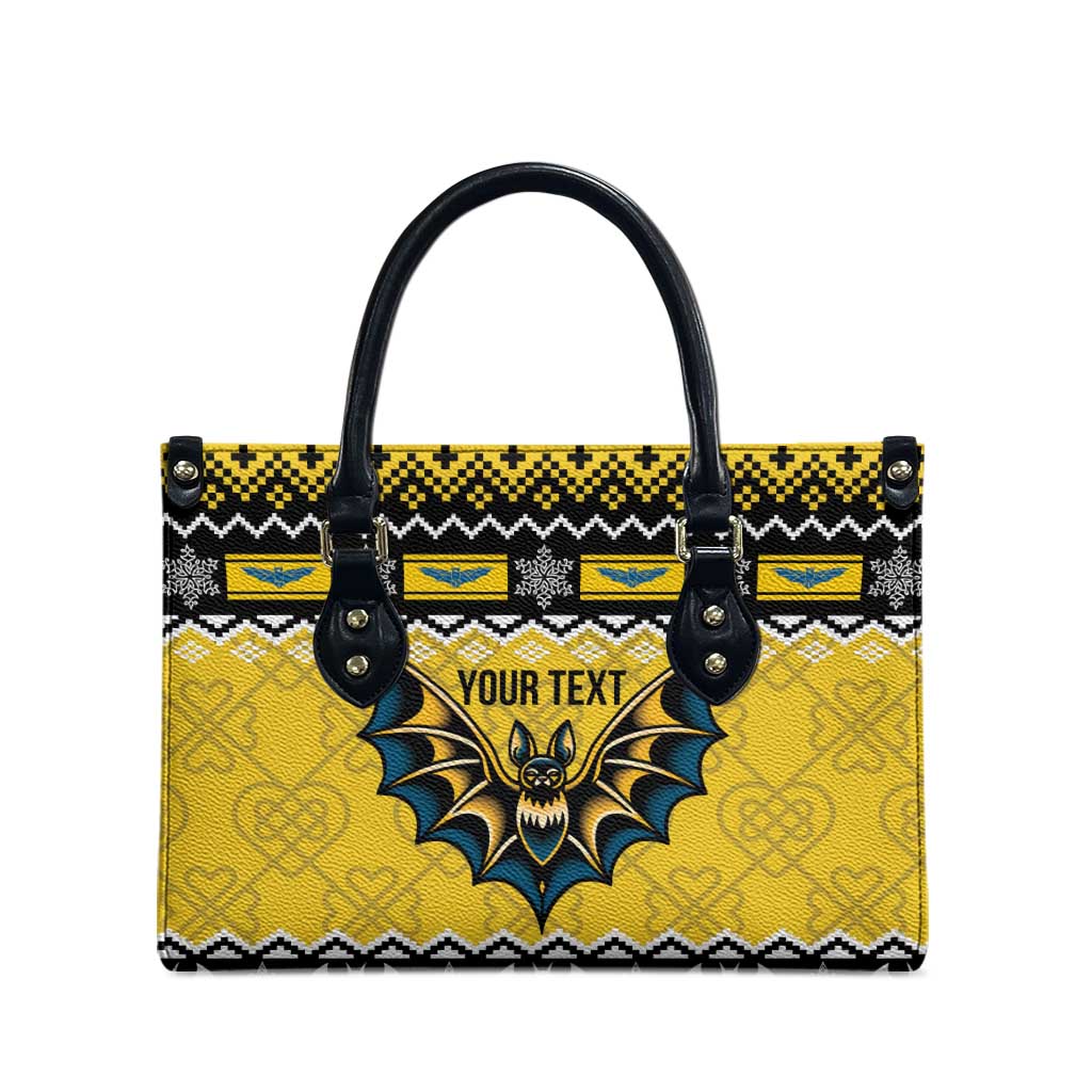 Personalized Brecknockshire Wales Christmas Leather Bag Welsh Celtic Bat Design - Wonder Print Shop