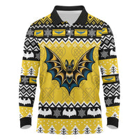 Personalized Brecknockshire Wales Christmas Long Sleeve Polo Shirt Welsh Celtic Bat Design - Wonder Print Shop