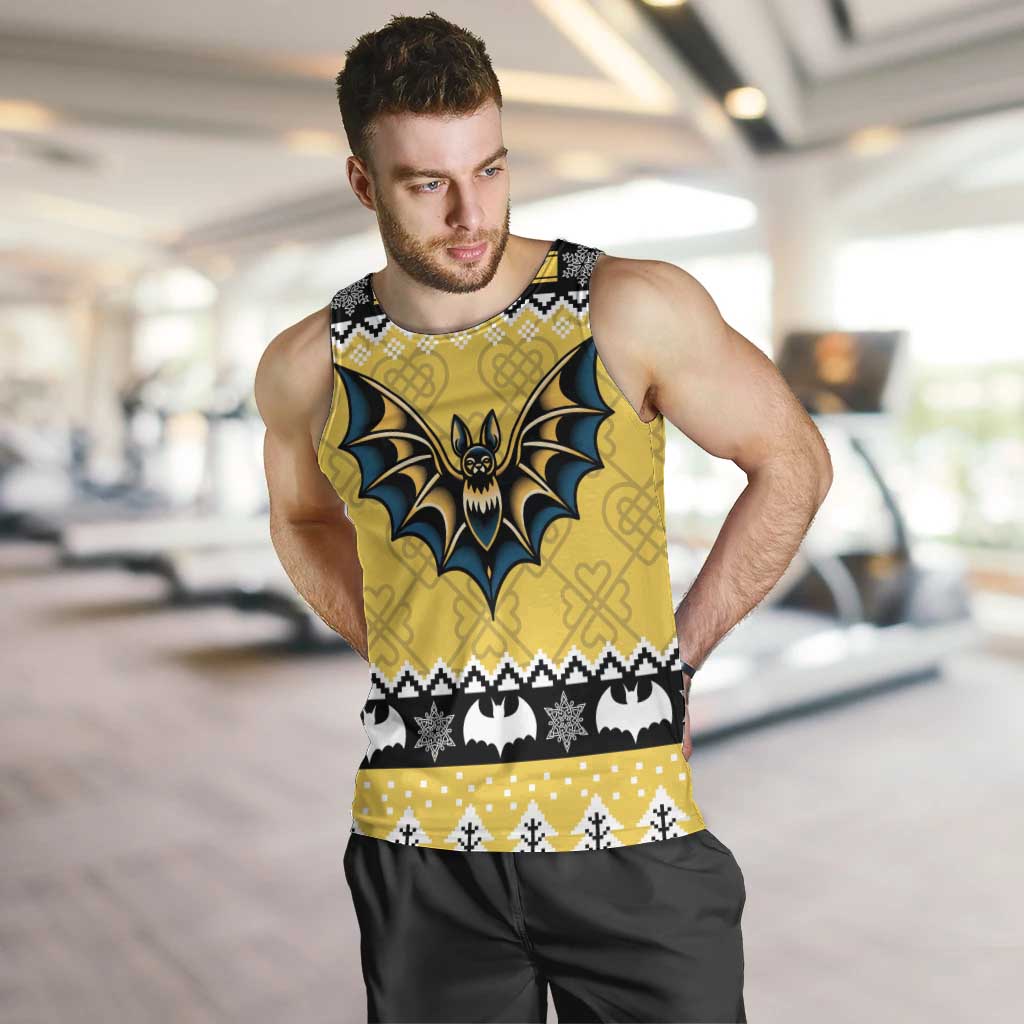 Personalized Brecknockshire Wales Christmas Men Tank Top Welsh Celtic Bat Design - Wonder Print Shop