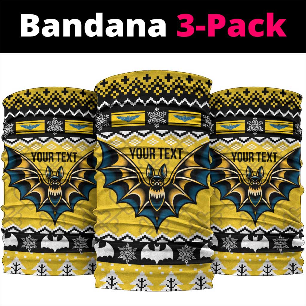 Personalized Brecknockshire Wales Christmas Neck Gaiter Welsh Celtic Bat Design - Wonder Print Shop