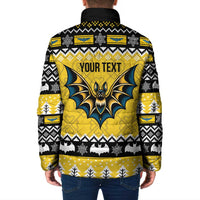 Personalized Brecknockshire Wales Christmas Padded Jacket Welsh Celtic Bat Design - Wonder Print Shop