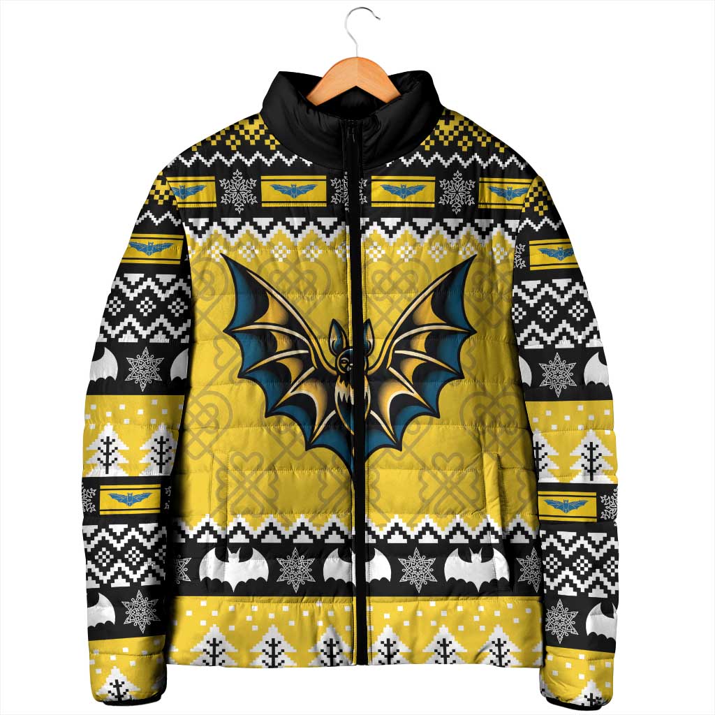 Personalized Brecknockshire Wales Christmas Padded Jacket Welsh Celtic Bat Design - Wonder Print Shop