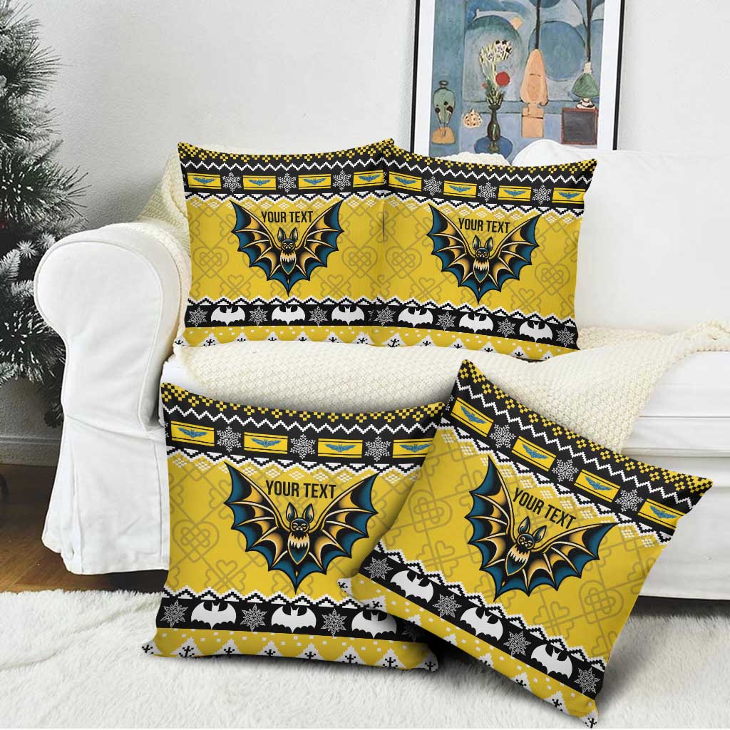 Personalized Brecknockshire Wales Christmas Pillow Cover Welsh Celtic Bat Design - Wonder Print Shop