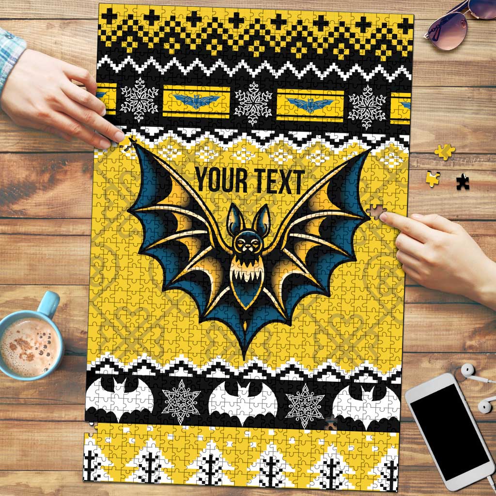 Personalized Brecknockshire Wales Christmas Puzzle Welsh Celtic Bat Design - Wonder Print Shop