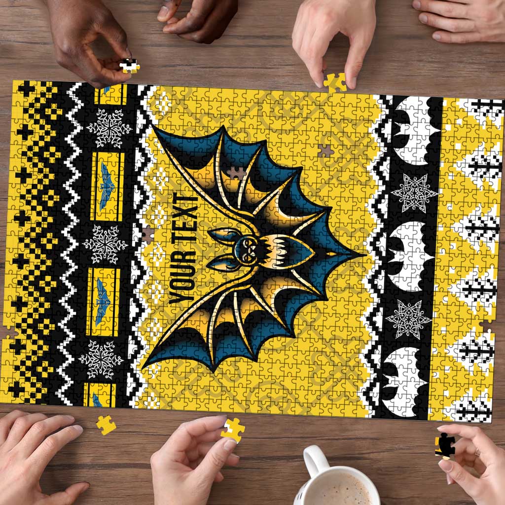 Personalized Brecknockshire Wales Christmas Puzzle Welsh Celtic Bat Design - Wonder Print Shop