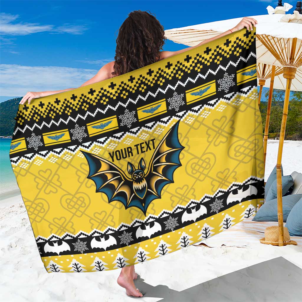 Personalized Brecknockshire Wales Christmas Sarong Welsh Celtic Bat Design - Wonder Print Shop