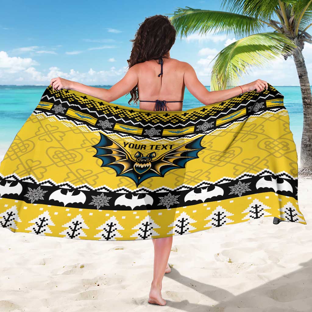 Personalized Brecknockshire Wales Christmas Sarong Welsh Celtic Bat Design - Wonder Print Shop