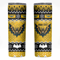 Personalized Brecknockshire Wales Christmas Skinny Tumbler Welsh Celtic Bat Design - Wonder Print Shop