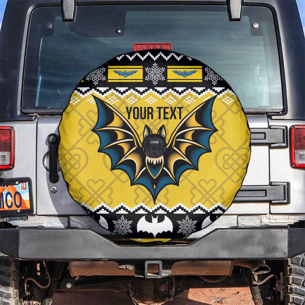 Personalized Brecknockshire Wales Christmas Spare Tire Cover Welsh Celtic Bat Design - Wonder Print Shop