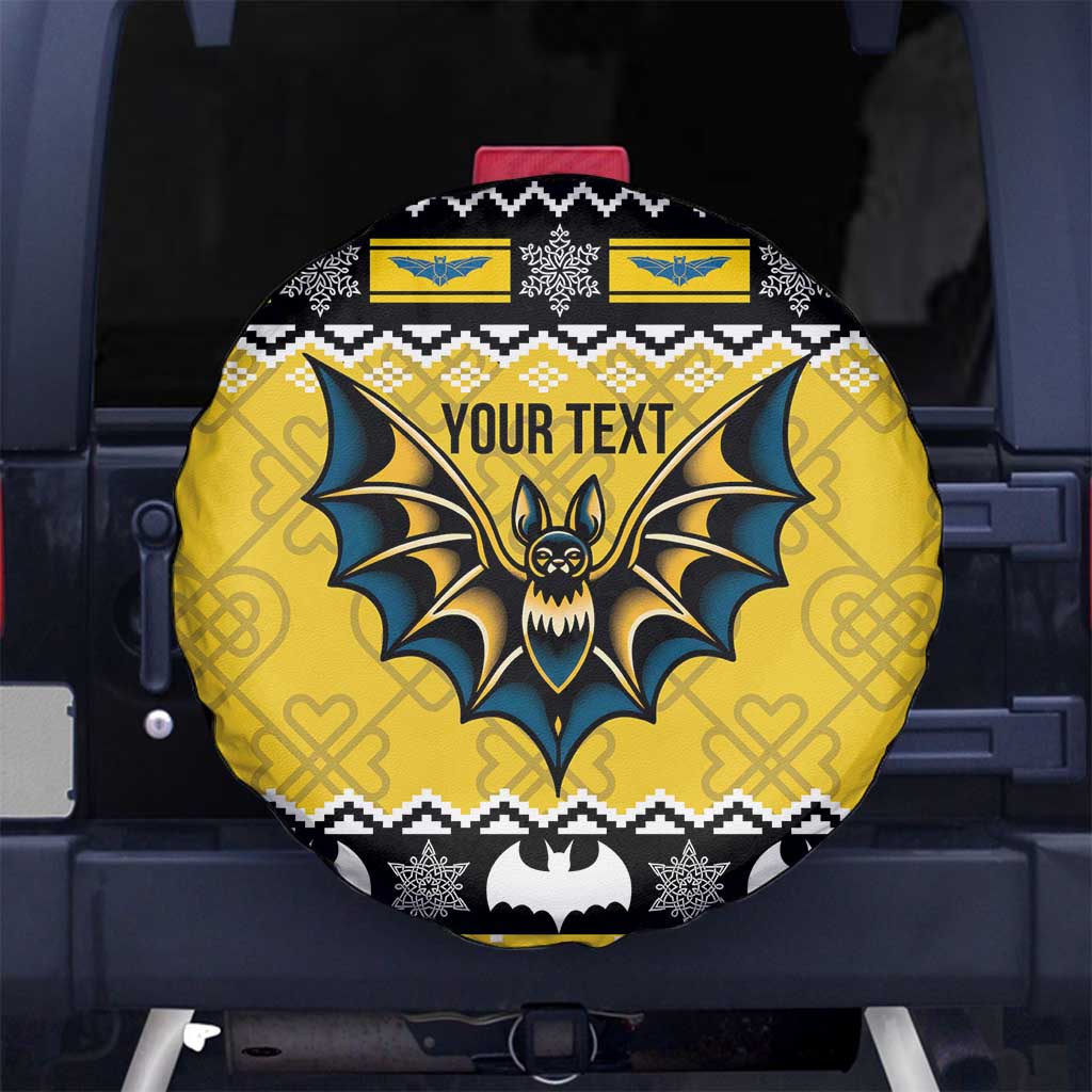 Personalized Brecknockshire Wales Christmas Spare Tire Cover Welsh Celtic Bat Design - Wonder Print Shop