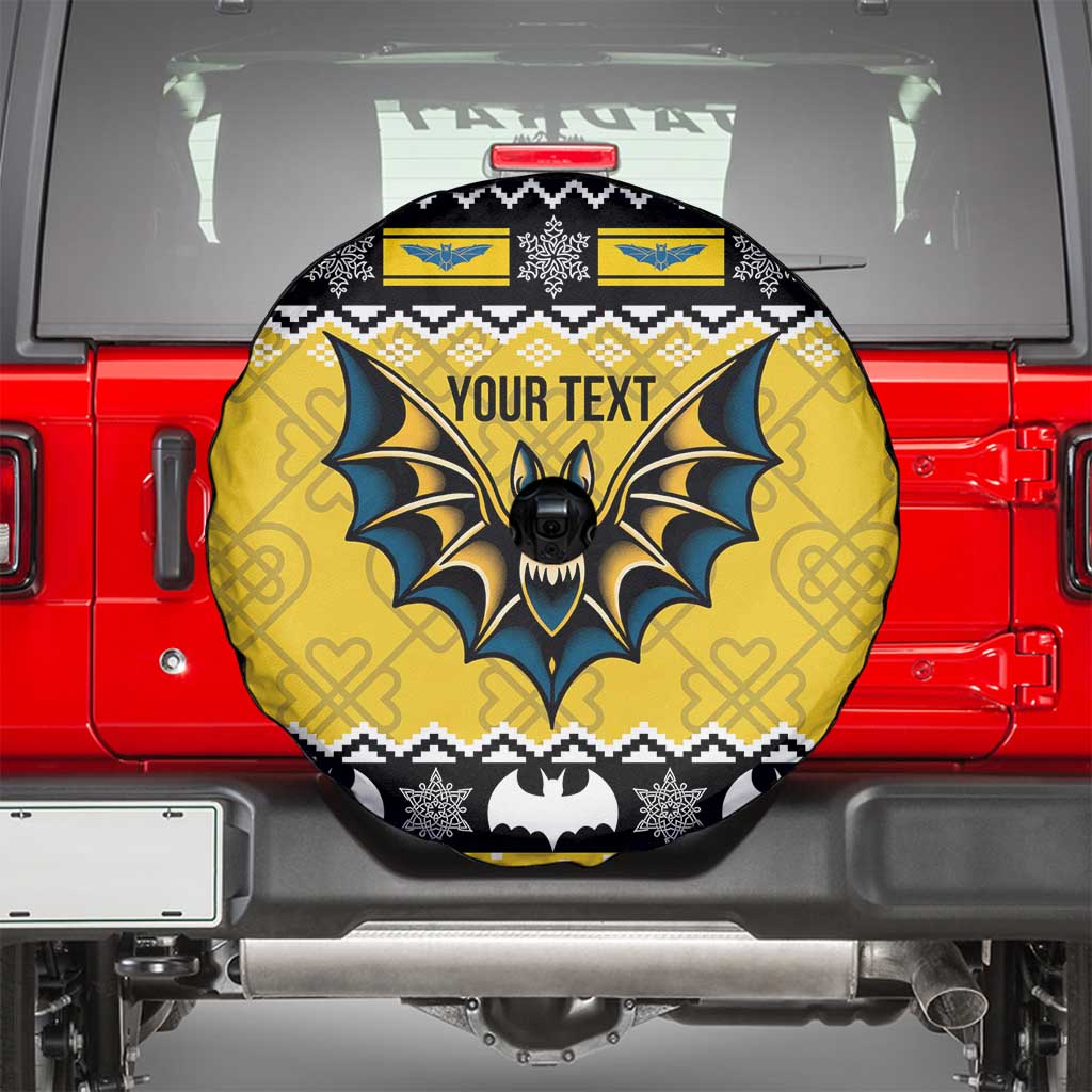Personalized Brecknockshire Wales Christmas Spare Tire Cover Welsh Celtic Bat Design - Wonder Print Shop