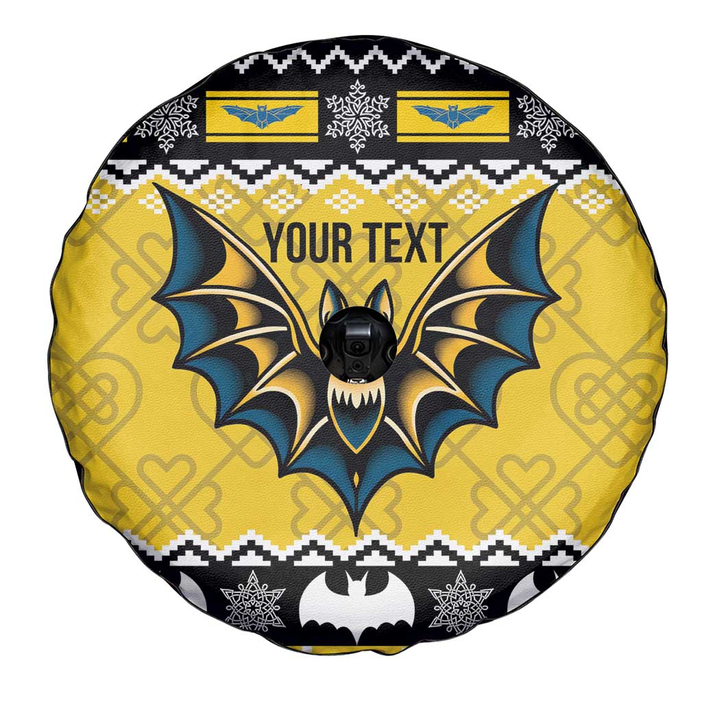 Personalized Brecknockshire Wales Christmas Spare Tire Cover Welsh Celtic Bat Design - Wonder Print Shop