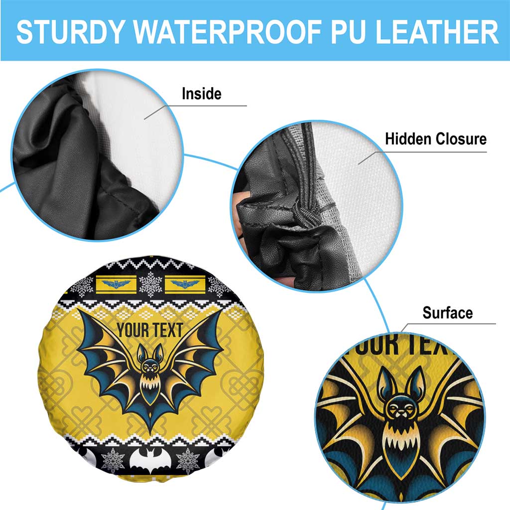 Personalized Brecknockshire Wales Christmas Spare Tire Cover Welsh Celtic Bat Design - Wonder Print Shop