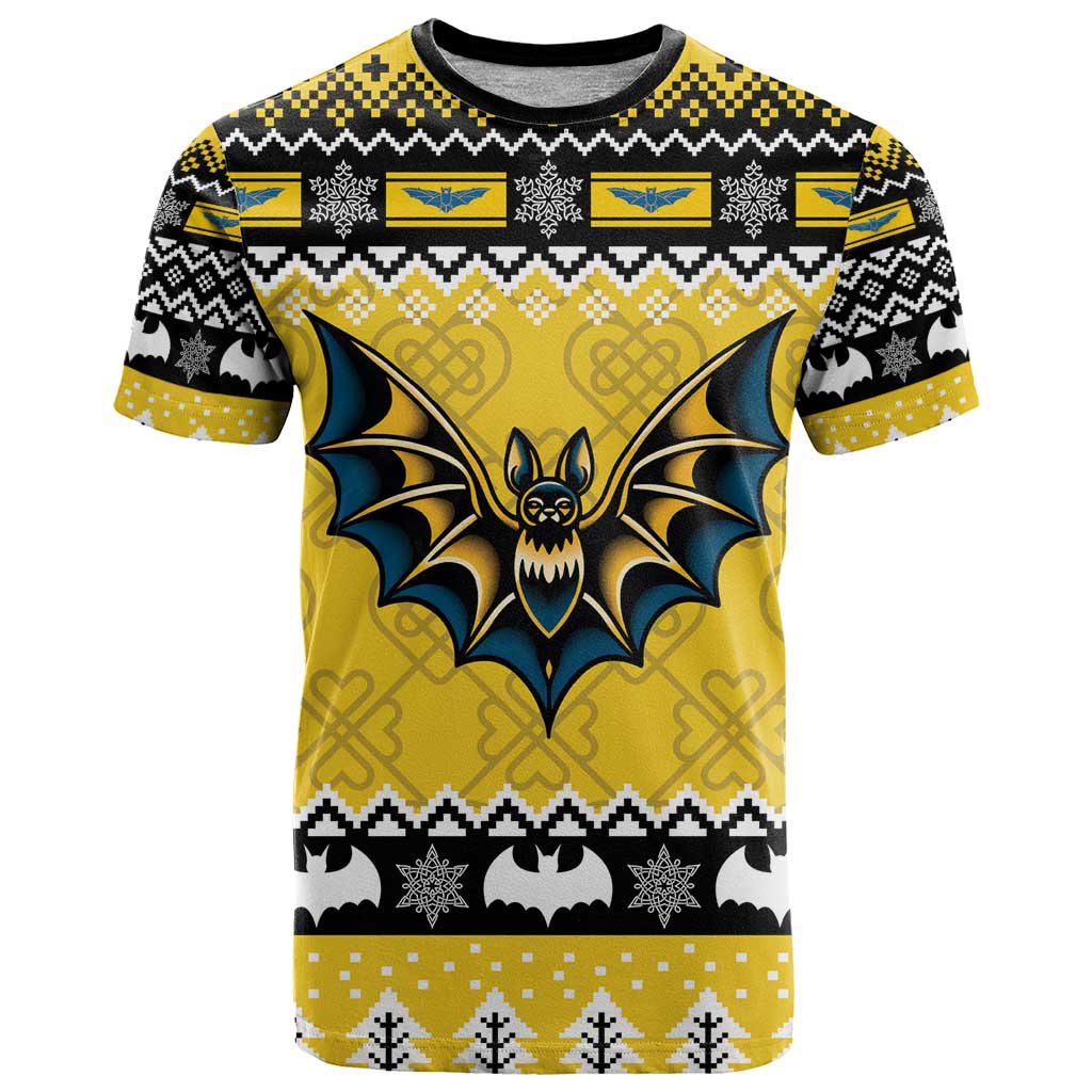 Personalized Brecknockshire Wales Christmas T Shirt Welsh Celtic Bat Design - Wonder Print Shop