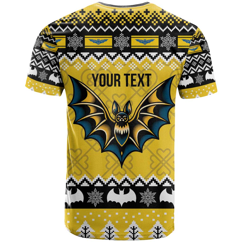 Personalized Brecknockshire Wales Christmas T Shirt Welsh Celtic Bat Design - Wonder Print Shop