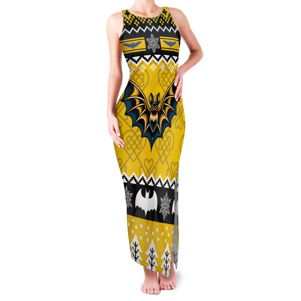 Personalized Brecknockshire Wales Christmas Tank Maxi Dress Welsh Celtic Bat Design - Wonder Print Shop