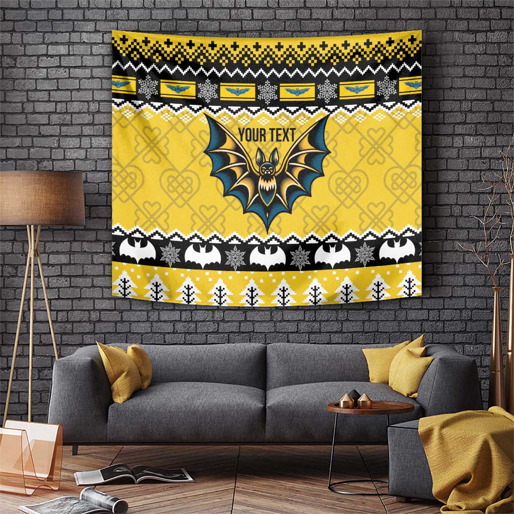 Personalized Brecknockshire Wales Christmas Tapestry Welsh Celtic Bat Design - Wonder Print Shop
