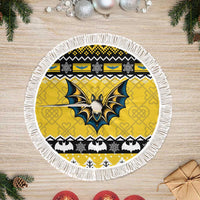 Brecknockshire Wales Christmas Tree Skirt Welsh Celtic Bat Design - Wonder Print Shop