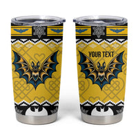 Personalized Brecknockshire Wales Christmas Tumbler Cup Welsh Celtic Bat Design - Wonder Print Shop