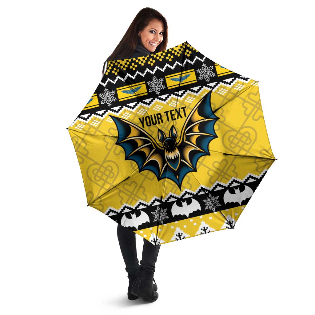 Personalized Brecknockshire Wales Christmas Umbrella Welsh Celtic Bat Design - Wonder Print Shop