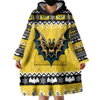 Personalized Brecknockshire Wales Christmas Wearable Blanket Hoodie Welsh Celtic Bat Design - Wonder Print Shop