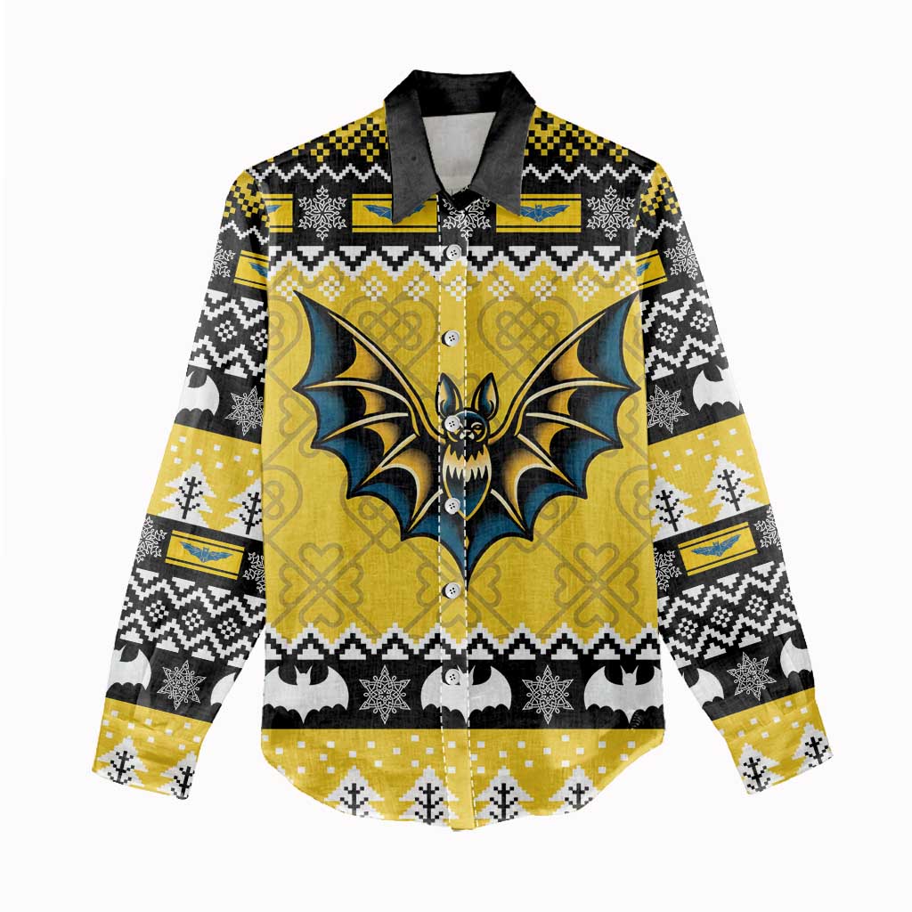 Personalized Brecknockshire Wales Christmas Women Casual Shirt Welsh Celtic Bat Design - Wonder Print Shop