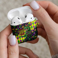 Funny Mardi Gras T-Rex Dinosaur AirPods Case Let The Good Times Roll - Wonder Print Shop