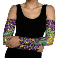 Funny Mardi Gras T-Rex Dinosaur Arm Sleeves Let The Good Times Roll - Wonder Print Shop