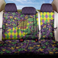 Funny Mardi Gras T-Rex Dinosaur Back Car Seat Cover Let The Good Times Roll - Wonder Print Shop