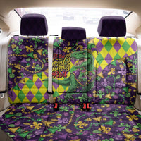 Funny Mardi Gras T-Rex Dinosaur Back Car Seat Cover Let The Good Times Roll - Wonder Print Shop