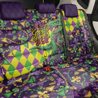 Funny Mardi Gras T-Rex Dinosaur Back Car Seat Cover Let The Good Times Roll - Wonder Print Shop