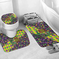 Funny Mardi Gras T-Rex Dinosaur Bathroom Set Let The Good Times Roll - Wonder Print Shop