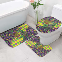 Funny Mardi Gras T-Rex Dinosaur Bathroom Set Let The Good Times Roll - Wonder Print Shop